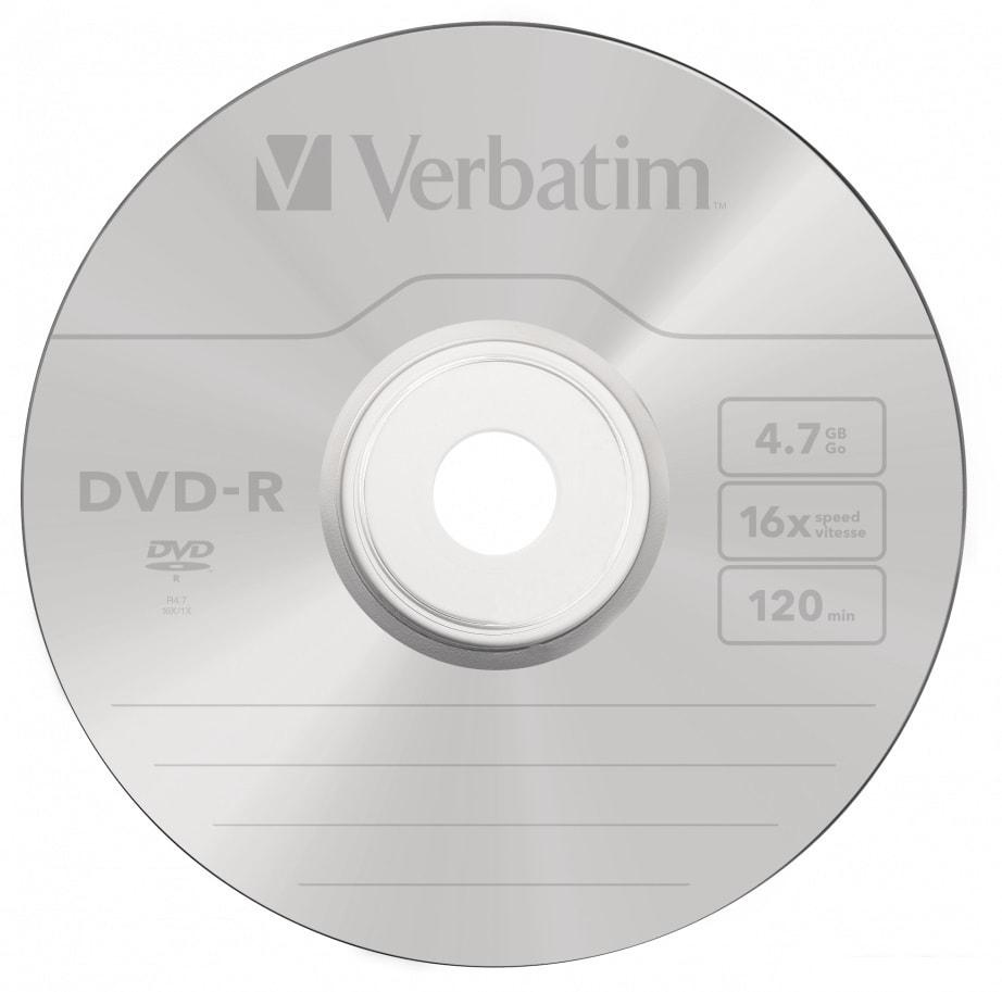 DVD-R диск Verbatim 4.7Gb 16x 43547 (1 шт.)