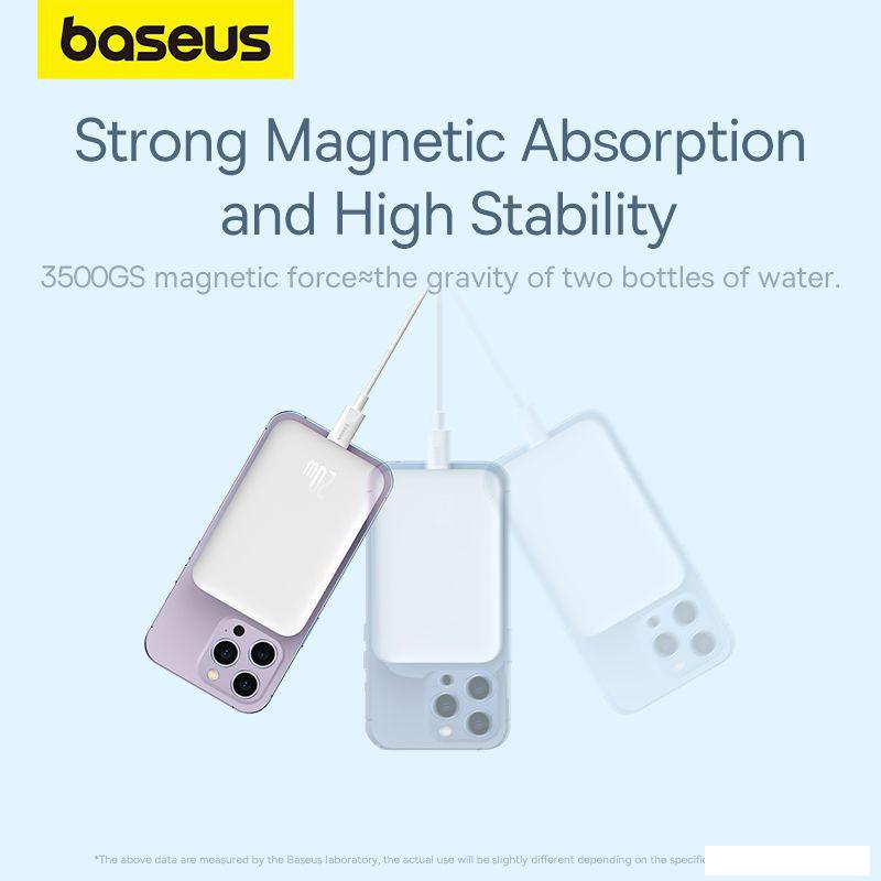 Портативные зарядные устройства Baseus Magnetic Mini Air Wireless Fast Charge Power Bank 20W 10000mAh (белый)