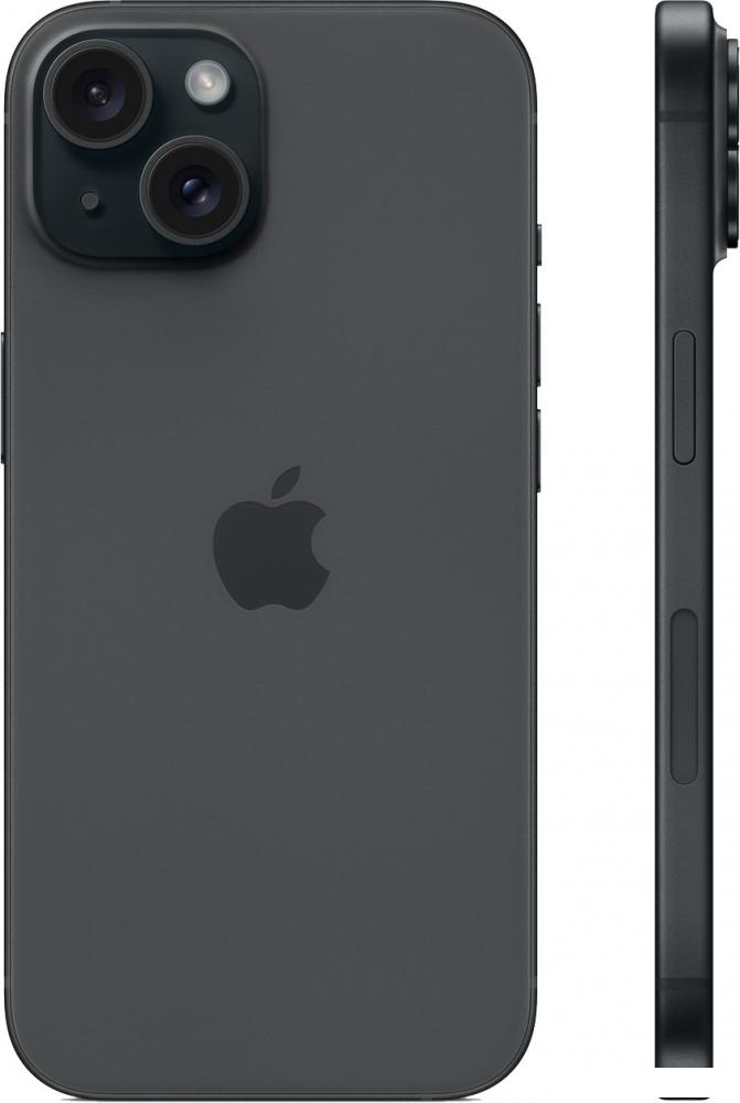Смартфон Apple iPhone 15 Dual SIM 256GB (черный)