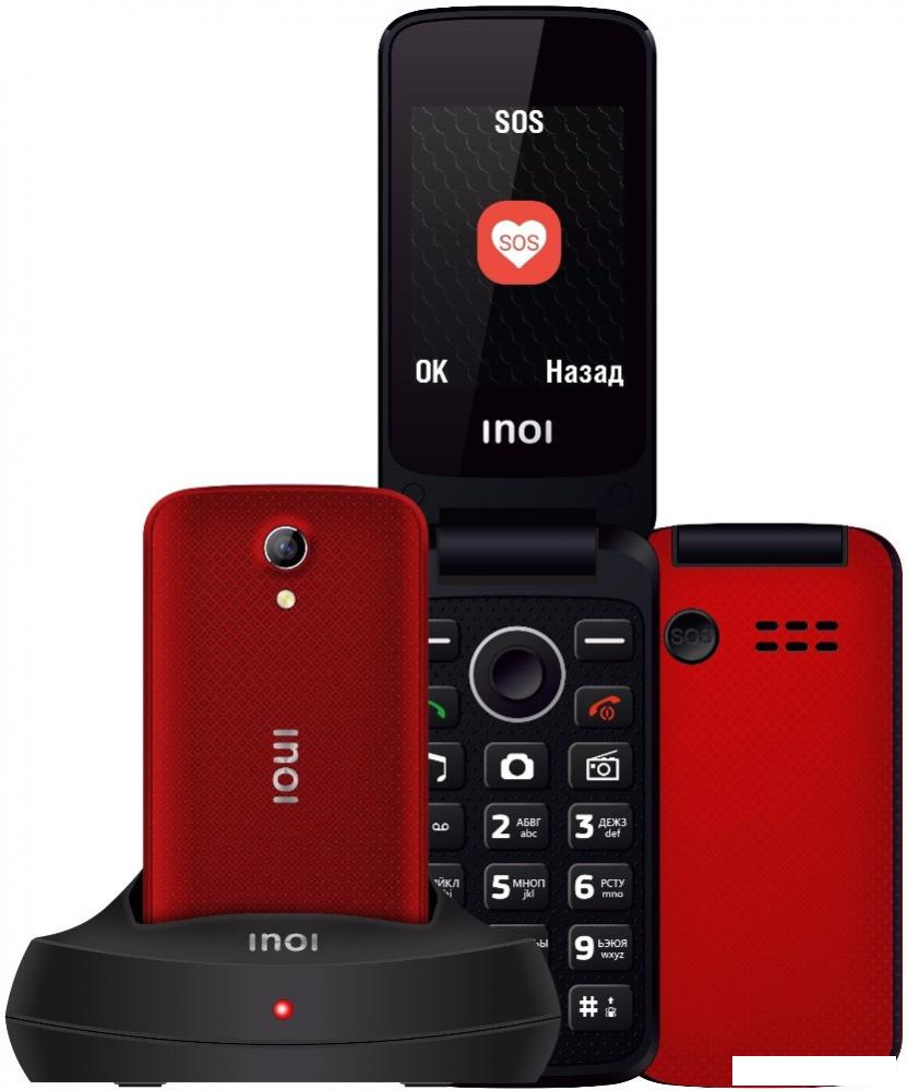 Кнопочный телефон Inoi 247B (красный)