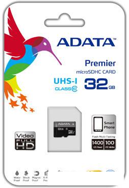 Карта памяти ADATA Premier microSDHC UHS-I U1 (10 Class) 32 Gb (AUSDH32GUICL10-RA1)