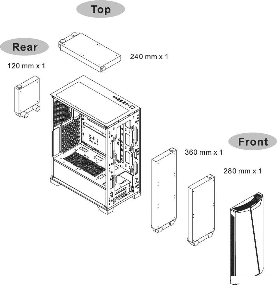 Корпус Thermaltake H350 TG RGB CA-1R9-00M1WN-00