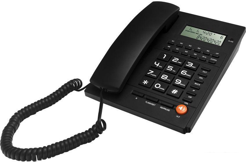 Проводной телефон Ritmix RT-420 (черный)