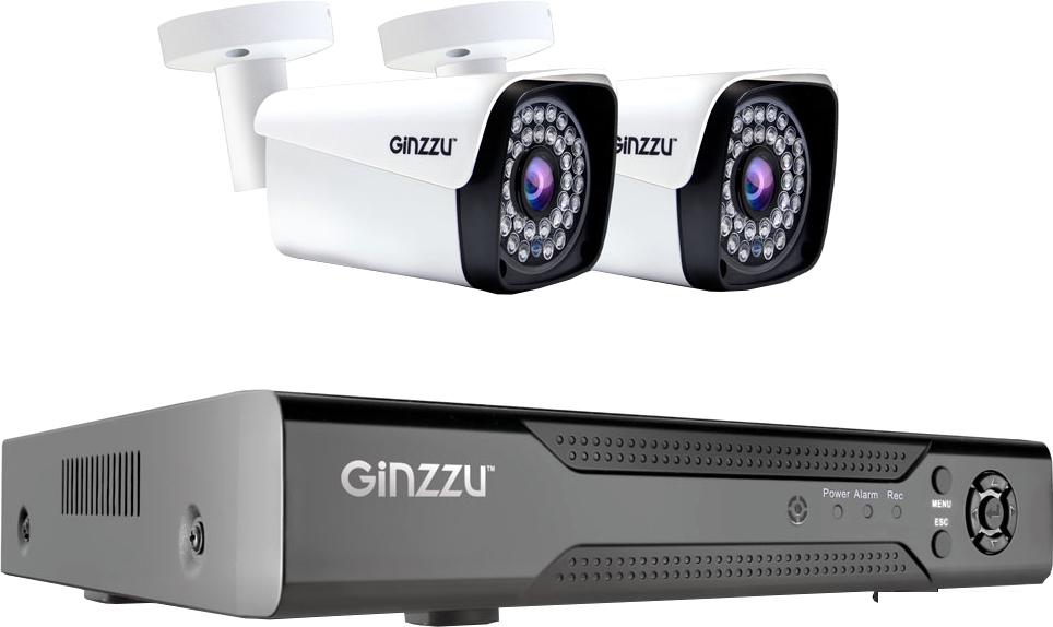 Комплект видеонаблюдения Ginzzu HK-421N (+2 камеры)