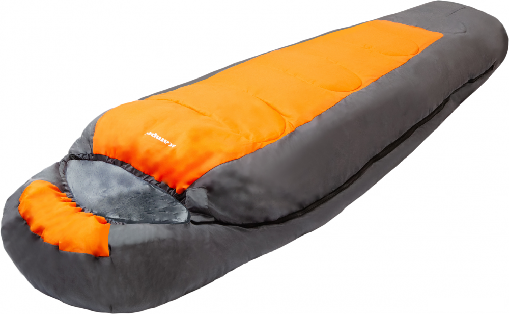 Спальный мешок Acamper Bergen 300г/м2 (правая молния, оранжевый/серый)