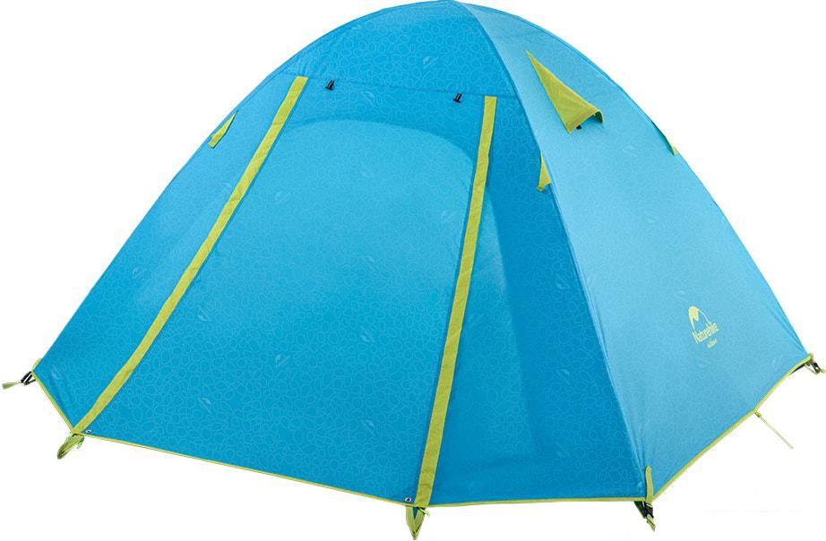 Треккинговая палатка Naturehike P-Series 3 NH18Z033-P (210T, голубой)