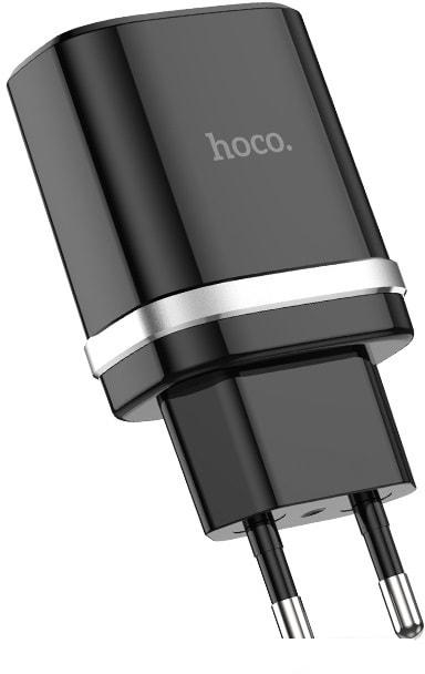 Сетевое зарядное Hoco C12Q USB Type-C (черный)