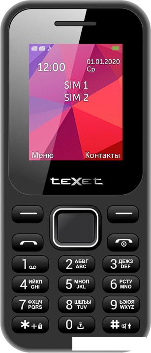 Кнопочный телефон TeXet TM-122 (черный)