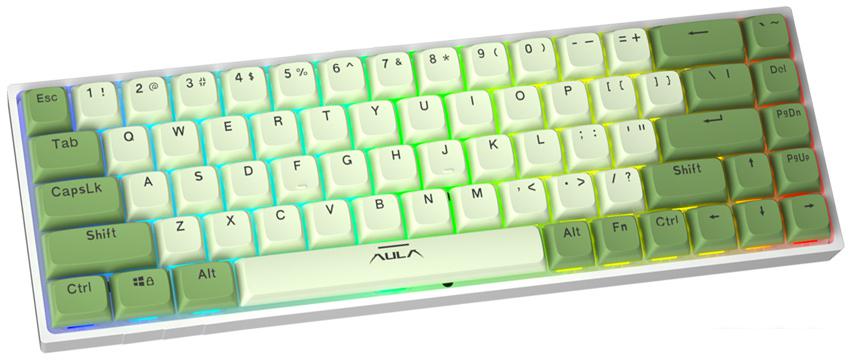 Клавиатура AULA F3068 (белый/зеленый)