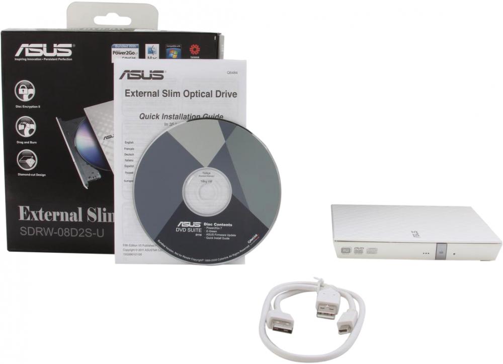 DVD привод ASUS SDRW-08D2S-U Lite (белый)