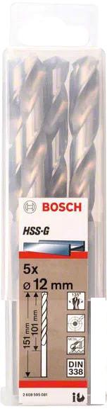 Набор сверл Bosch 2608595081 (5 предметов)