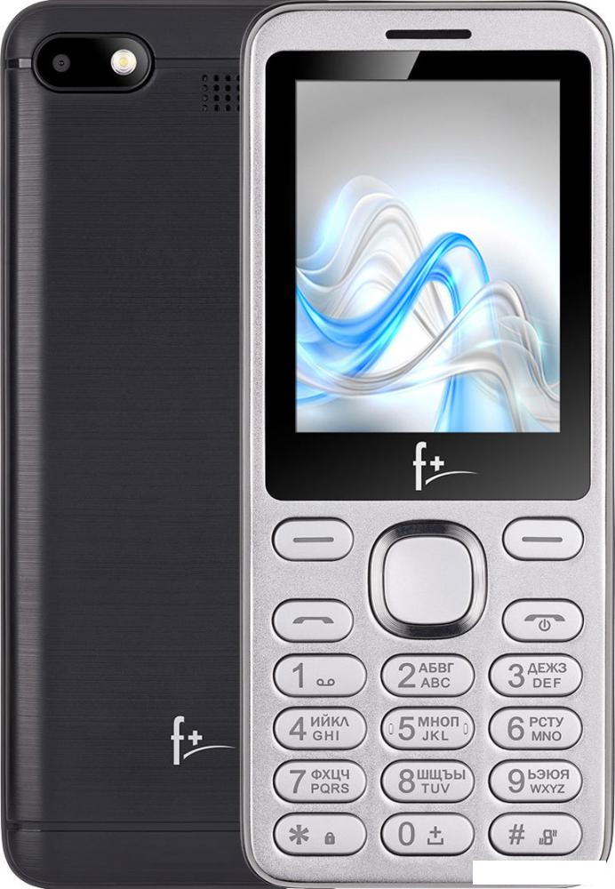 Кнопочный телефон F+ S240 (серебристый)