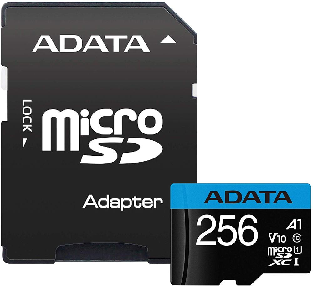 Карта памяти ADATA Premier AUSDX256GUICL10A1-RA1 microSDXC 256GB (с адаптером)