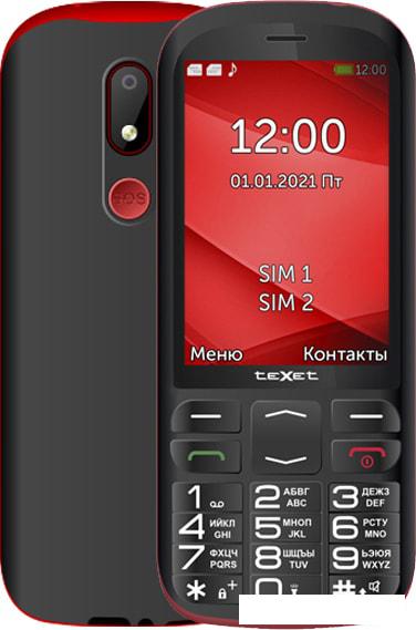 Кнопочный телефон TeXet TM-B409 (черный/красный)